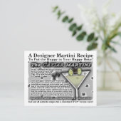Caviar Martini Rezept Postkarte (Stehend Vorderseite)