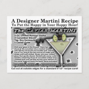 Caviar Martini Rezept Postkarte
