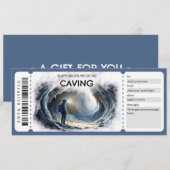 Caving Gift Certificate Einladung (Vorne/Hinten)