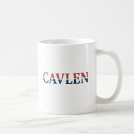 CAVLEN Gradient Logo Mug - Modern Red and Blue Des Kaffeetasse