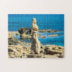 Cavo Greko felsige Küstenlinie Zypern. Puzzle