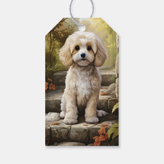 Cavoodle/Cavapoo Personalisiert Geschenkanhänger (Rückseite)