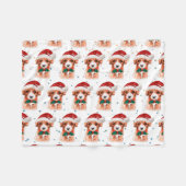 Cavoodle Dog Breed Christmas Stars Fleecedecke (Vorderseite (Horizontal))