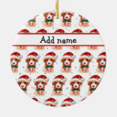 Cavoodle Dog Breed Christmas Stars Keramik Ornament (Hinten)