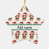 Cavoodle Dog Breed Christmas Stars Keramik Ornament (Hinten)