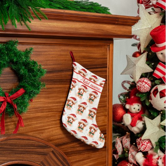 Cavoodle Dog Breed Christmas Stars Kleiner Weihnachtsstrumpf