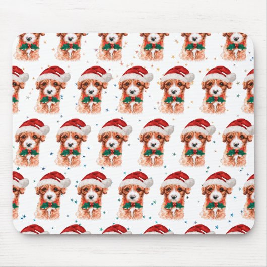 Cavoodle Dog Breed Christmas Stars Mousepad (Vorne)