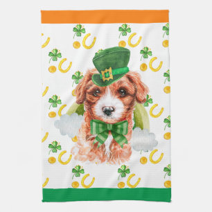 Cavoodle Ferienwohnungsdekoration St. Patrick's Da Geschirrtuch