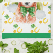 Cavoodle Holiday Wohngestaltung St Patricks Day Geschirrtuch (Gefaltet)
