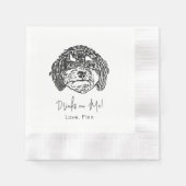 Cavoodle Hund Personalisiert trinken auf mich Serviette (Vorderseite)