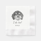 Cavoodle Hund Personalisiert tue ich auch Serviette (Vorderseite)