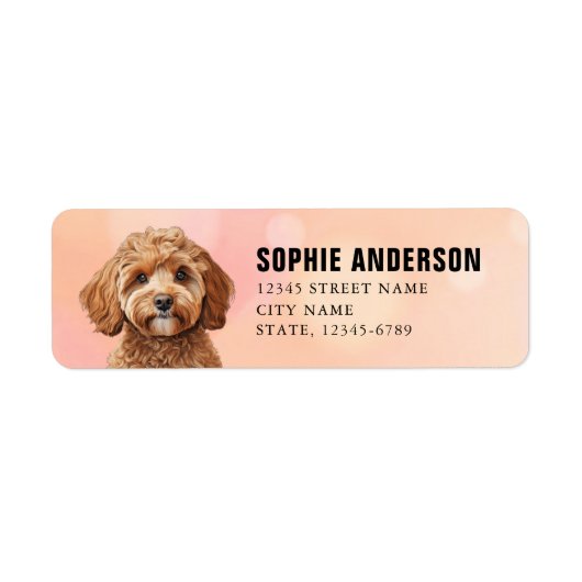 Cavoodle-Rücksendeadressen-Aufkleber (Vorne)