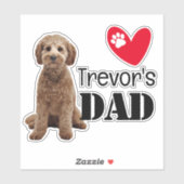 Cavoodle Vater Personalisiert Aufkleber (Blatt)