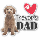 Cavoodle Vater Personalisiert Aufkleber (Vorderseite)