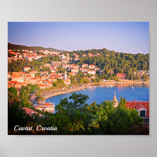 Cavtat, Kroatien Aussicht auf die Stadt aus dem Ma Poster (Vorne)