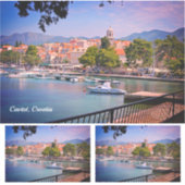 Cavtat, Kroatien Blick auf die Stadtrundschneide Aufkleber (Vorderseite)