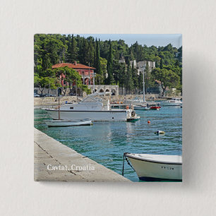 Cavtat, Kroatien Sicht auf das Wasser Button