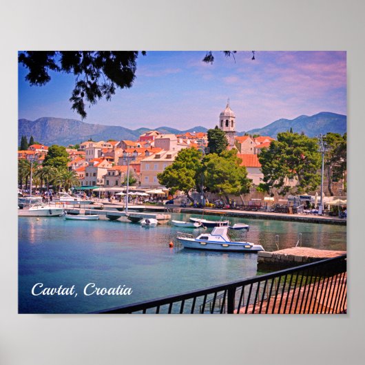 Cavtat, Kroatien Sicht auf die Stadt Poster (Vorne)