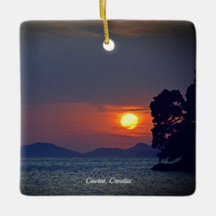 Cavtat, Kroatien Sicht auf Sunset Holiday Keramikornament