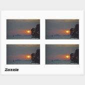 Cavtat, Kroatien Sicht auf Sunset Holiday Rechteckiger Aufkleber (Blatt)