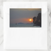 Cavtat, Kroatien Sicht auf Sunset Holiday Rechteckiger Aufkleber (Tasche)