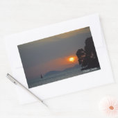 Cavtat, Kroatien Sicht auf Sunset Holiday Rechteckiger Aufkleber (Umschlag)