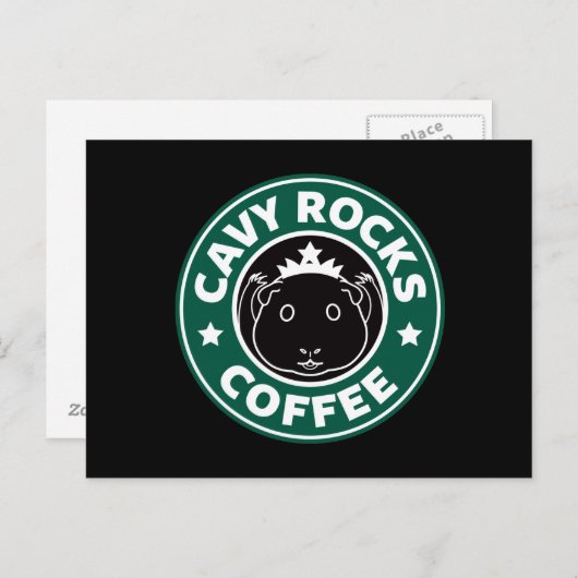 Cavy Rocks Coffee Postkarte (Vorne/Hinten)