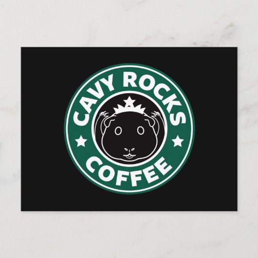 Cavy Rocks Coffee Postkarte (Vorderseite)