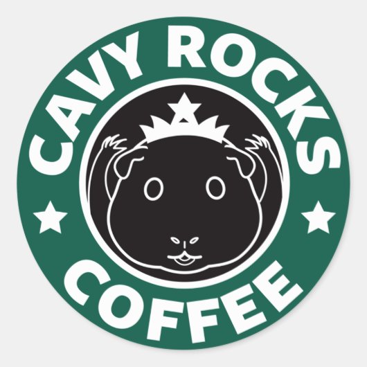 Cavy Rocks Coffee Sticker (Vorderseite)