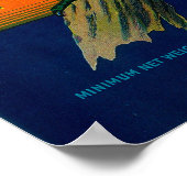 Caw Apple Crate LabelMedford, OR Poster (Ecke)