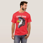Caw Caw Eagle Funny Patriotic Adler 4. Juli T-Shirt (Vorne ganz)