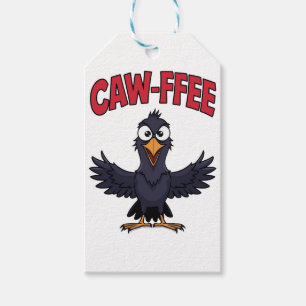 CAW-FFEE Funny Crow Coffee Lover Geschenkanhänger