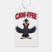 CAW-FFEE Funny Crow Coffee Lover Geschenkanhänger (Rückseite)