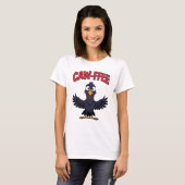 CAW-FFEE Funny Crow Coffee Lover T-Shirt (Vorne ganz)