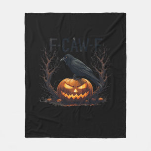 Caw-F's Gruseliger Kürbis Halloween-Klassiker Fleecedecke