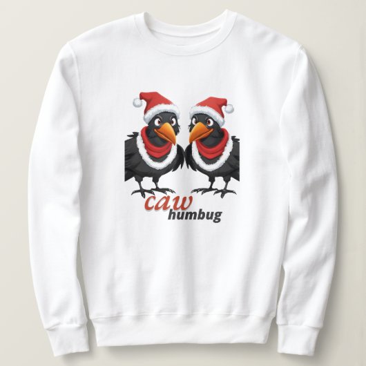 Caw Humbug Christmas Crows Shirt (Design vorne)