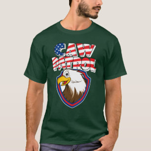 Caw Patrol Weißkopfseeadler Amerikanische Rot-Weiß T-Shirt