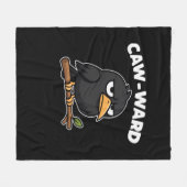 Caw-Ward Funny Quote Fleecedecke (Vorderseite (Horizontal))