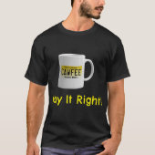 Cawfee Nj New Jersey License Plate Kaffee T-Shirt (Vorderseite)