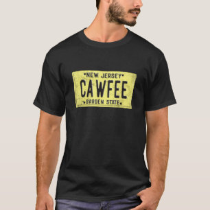 Cawfee NJ New Jersey Retro License Plate Need Coff T-Shirt