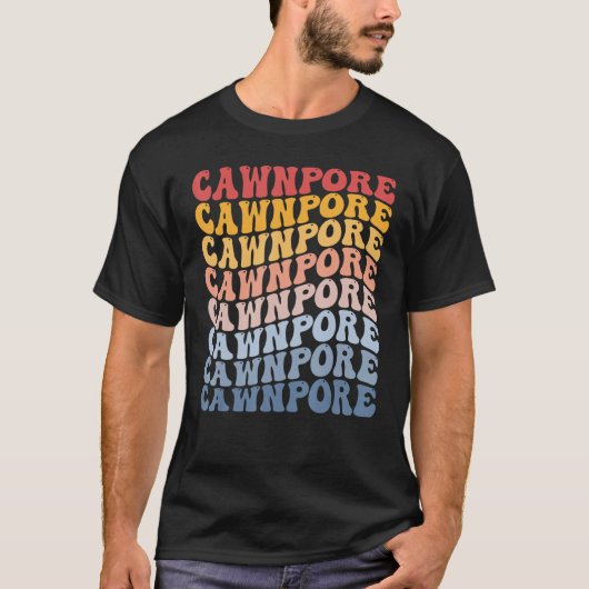 Cawnpore City Groovy Retro T-Shirt (Vorderseite)