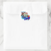 Cawt in da Riptide Runder Aufkleber (Tasche)
