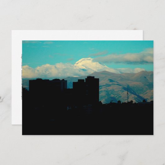 Cayambe-Vulkankarte (Vorne/Hinten)