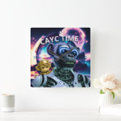 CAYC Time Wall Clock Quadratische Wanduhr (Zuhause)