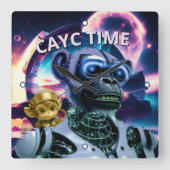 CAYC Time Wall Clock Quadratische Wanduhr (Vorderseite)