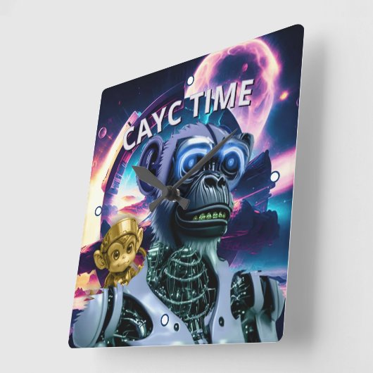 CAYC Time Wall Clock Quadratische Wanduhr (Winkel)