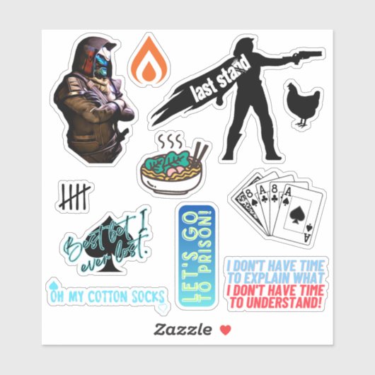 Cayde Medium 6''x6' Matte Vinyl Sticker Sheet (Blatt)