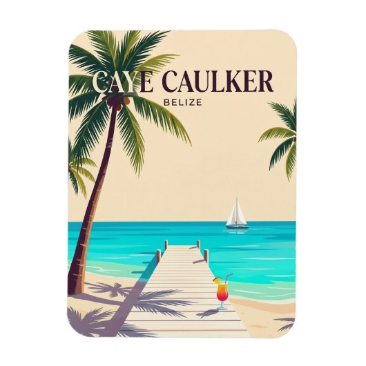 Caye Caulker Belize Magnet (Vertikal)