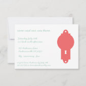 Cayenne Door Knob Housewarming Party Einladung (Rückseite)