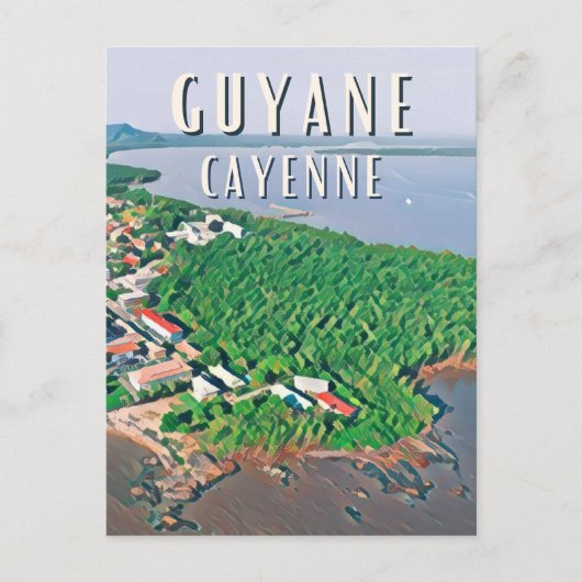 Cayenne Foto Vintage Postkarte (Vorderseite)